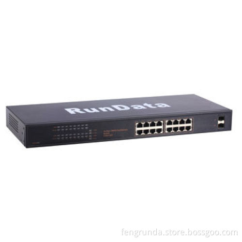 16-port 10/100/1000Mbps Managed Ethernet Switch with 2SFP Gigabit Ports